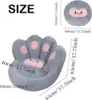 Cute Seat Cushion Cat Paw Shape Floor Cushion With Detachable Sheep Plush For Ga