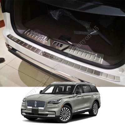 For Lincoln Aviator 2020-2025 Inside+Outer Bumper Protector cover sill guard 2p (for: Lincoln)