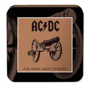 ACDC For Those About to Rock Album Design Cork Back Drink Coaster