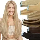 Traceless Skin Weft Tape In Human Remy Hair Extensions Medium Long Highlight