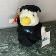 Aflac Duck Plush Graduation Cap Gown Tassel Diploma 6” Works yelps Aflac new tag