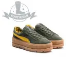 特惠 最新補貨PUMA X FENTY BY RIHANNA CLEATED CREEPER SUEDE 墨綠 厚底