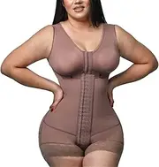 [Generic] High Compression Hook Shapewear Women Eye Closure Adjustable Breast Garment with Bra Double Post Surgery
