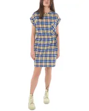 Woolrich Patch Breast Pocket Tartan Checked Linen-Blend Tunic