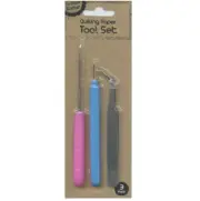 3pc Quilling Paper Slotted Needle Twezzer Tool Craft DIY Gift Craft Handmade Kit