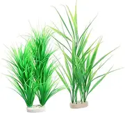 TOYANDONA 2pcs Realistic Aquarium Plants: Artificial Fish Tank Grass Simulation Aquatic Fake Water Grass for Turtle Tanks Reptile Terrariums