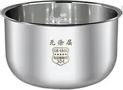 3L Rice Cooker Inner Bowl Parts, Compatible For Midea YJ308J MB-YJ308 MB-YJ30EY YJ308G Non-Stick Inner Bowl Spare Parts(3 liters 0 coated 304 liner)