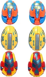 Gogogmee 6Pcs Dinosaur Egg Deformation Educational Model for Realistic Twisting Dinosaur Design for Dinosaur Parties and Learning Play