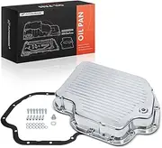A-Premium Transmission Oil Pan with Drain Plug and Gasket Compatible with Chevrolet Camaro, Corvette, Caprice, Chevelle, El Camino, Monte Carlo, Bel Air & Cadillac DeVille & Oldsmobile Cutlass