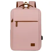GGP Pink Minimalist Usb Charging Laptop Backpack Elegant And Spacious Travel Bag