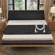 Grounding Mat, Grounding Mat for Bed with Grounding Cord, Soft PU Leather Grounding Sleep Mat, Grounding Mat for Better Sleep, Pain and Stress Relief