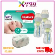 Huggies Nappies Size 2 (4-8kg) + Baby bottle
