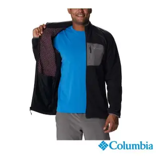 【Columbia 哥倫比亞 官方旗艦】男款- Omni-Heat Helix柔暖刷毛外套-黑色(UAE52620BK/GF)