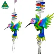 Rainbow Hummingbird Crystal Suncatcher gift, car mirror bird suncatchers