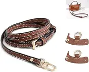 [Hysgscwd] Leather Purse Straps, Replacement Crossbody Handbag Strap for Mini Le Pliage, Adjustable Crossbody Shoulder Strap, Punch-Free Leather Shoulder Strap for Clutch Bag Conversion Accessories Set