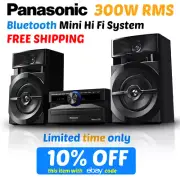 Panasonic Bluetooth Mini Hi Fi System USB FM Radio CD Player 300W 2-Channel