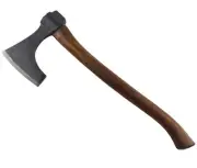 Viking Bearded Axe Hatchet 17" Overall High Carbon Stainless Head Wood Handle