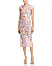 Bronx And Banco Jasmine Cap Sleeve Midi Dress