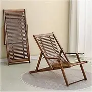 Bamboo Folding Chair with 4 Level Adjustable,Foldable Patio Dining Chairs,Stackable Bamboo Dining Chairs Leisure Chair for Living Room Bedroom(Brown)