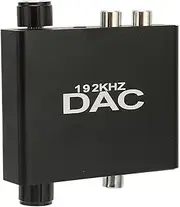 Professional Digital to Analog Converter, SPDIF Optical to Stereo Sound Adapter with 3.5mm Jack for Home Theatre - Bass Volume Adjustment