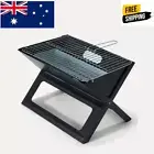 Portable BBQ Steel Grill Foldable Fire Pit Outdoor Camping Picnic Barbecue*