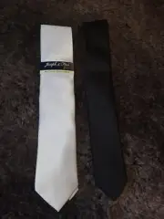 Joseph & Feiss White Tie washable + EGARA Black Tie dry clean only Polyester NWT