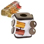 Revolving Plastic Spice Rack | 8 in 1 Masala Rack Set