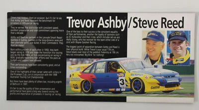 Holden Heroes Trevor Ashby Steve Reed Driver Info Card 1999 Memorabilia V8