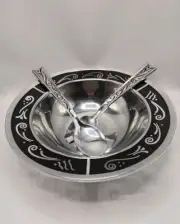 Lenox "Spyro Black" Salad Serving Set-Hollowware
