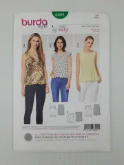 Burda Sewing Pattern 6501 Women's Tops 3 styles Size US 8-20 EUR 34-46 NEW