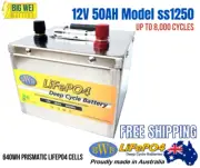 BWB Lithium Iron Phosphate LiFePO4 Deep Cycle Batteries - Class A Prismatic Cell