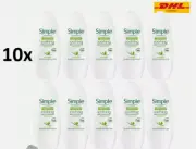 10 X Simple Soothing Anti-Perspirant 50ml Roll-On Deodorant for Sensitive Skin