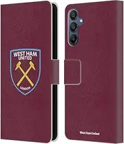 Head Case Designs Officially Licensed West Ham United FC Full Colour Crest Leather Book Wallet Case Cover Compatible with Samsung Galaxy A15
