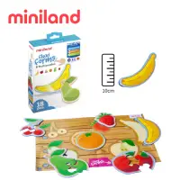 在飛比找momo購物網優惠-【西班牙Miniland】綜合蔬果可水洗軟質厚拼圖(邏輯思考