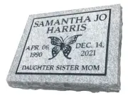Headstone-grave marker- small-engraving included-multiple design choices