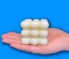 Tallow Soap Bar. Molded into a bubble cube bar. Unscented grass-fed tallow soap