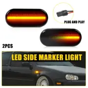 2X Dynamic LED Side Marker Signal Light for 2000-03 Volkswagen MK4 Bora GTI/R32