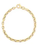 Roberto Coin 18K Yellow Gold Designer Gold Heavy Box Link Chain Bracelet