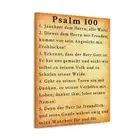 Psalm 100 German Gold Bible Verse Canvas Christian Wall Art Rea