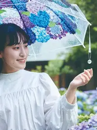 在飛比找Yahoo!奇摩拍賣優惠-傾語日本進口紫陽花傘超美芬理希夢YOU+MORE晴雨傘女生兒