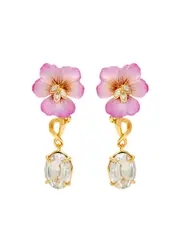 Alexis Bittar Pansy 14kt Gold-plated Drop Earrings - Pink ONE SIZE