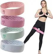 Fabric Resistance Bands for Working Out, 4PCS Booty Bands for Women Men Exercise Bands Resistance Bands for Legs and Butt Yoga Pilates Rehab, Fitness Elastic Bands Hip Thigh Glute Bands Set