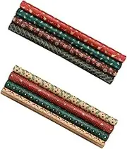 GARVALON 8pcs Christmas Wrapping Paper Paper Beautiful Christmas Patterns Diy Craft Sheets Random Style