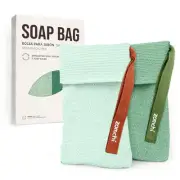ZOMCHI 2 Pieces Bar Soap Saver Bags with Different Roughness, Exfoliating Soa...