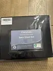 CozyLux Satin Sheets Queen Size - 4 Piece Black Bed Sheet Set with Silky Microfi