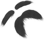 Halloween Costume Beard Set 3pcs Self-Adhesive Beards Mustaches Fake Eyebrows for Men DIY Party Accessory