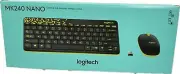 New Logitech MK240 Wireless Keyboard Mouse Combo 2.4Ghz Protable Set Black