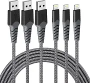 iPhone Charger Lightning Cable, 3Pack 2M USB to Lightning Cable MFi Certified
