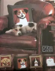 VOGUE pillow pattern LInda Carr Terrier cocker spaniel applique pillow