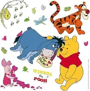 AG Design - Wall Sticker Disney – Self Adhesive - Disney Winnie The Pooh – Wall Decal – 30x30 cm/12x12 inches, 1 Part – DKs 1086